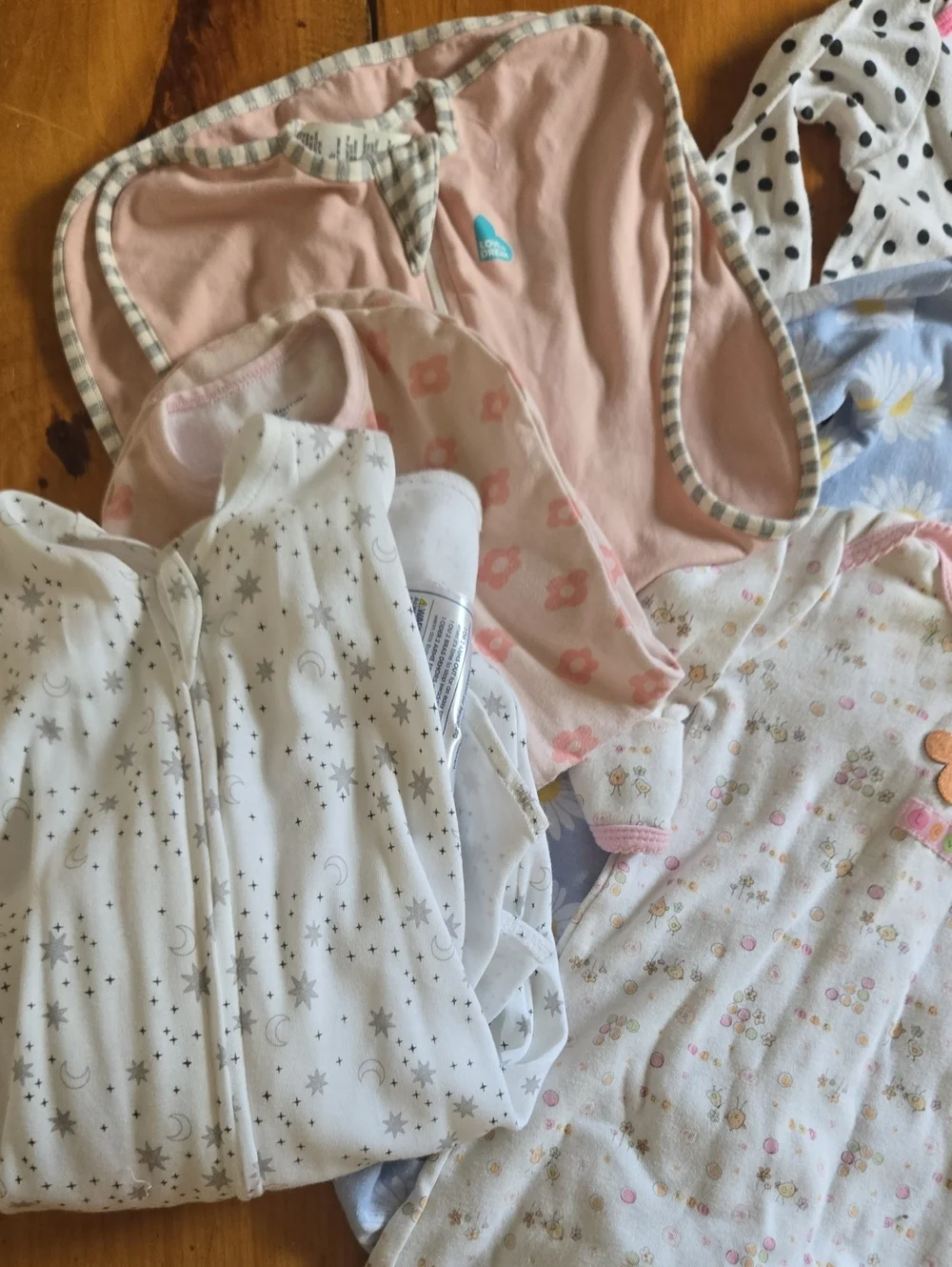 Baby Sleepwear Bundle in White & Pink